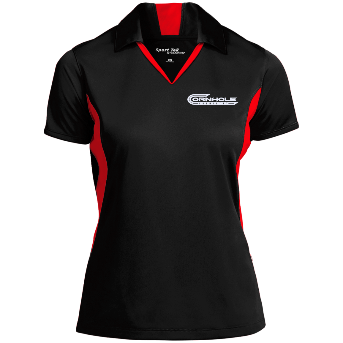Cornhole Chemistry-Ladies' Colorblock Performance Polo