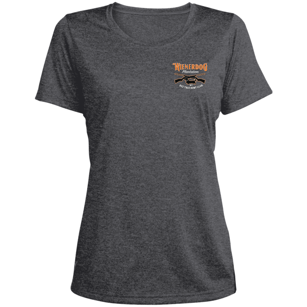Wienerdog-LST360 Ladies' Heather Scoop Neck Performance Tee