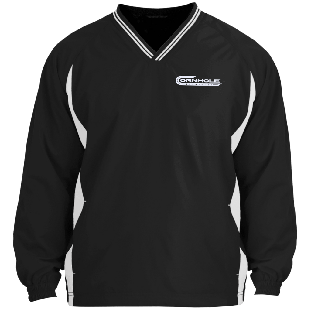 Cornhole Chemistry-Tipped V-Neck Windshirt