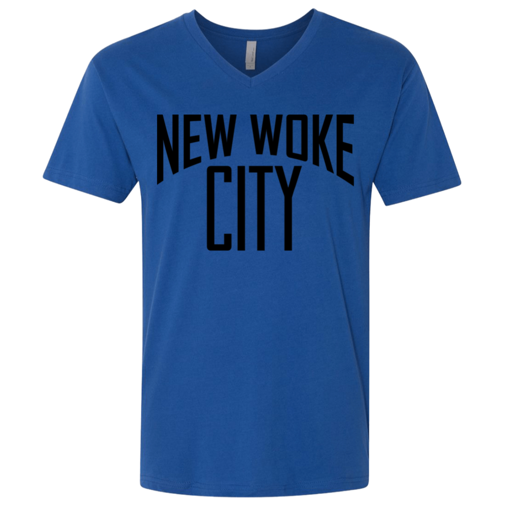 New Woke City-Next Level Men's Premium Fitted SS V-Neck