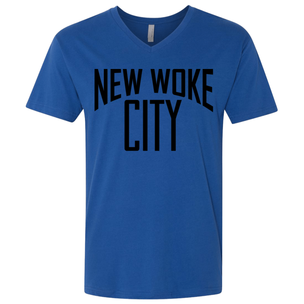 New Woke City-Next Level Men's Premium Fitted SS V-Neck