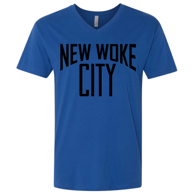 New Woke City-Next Level Men's Premium Fitted SS V-Neck