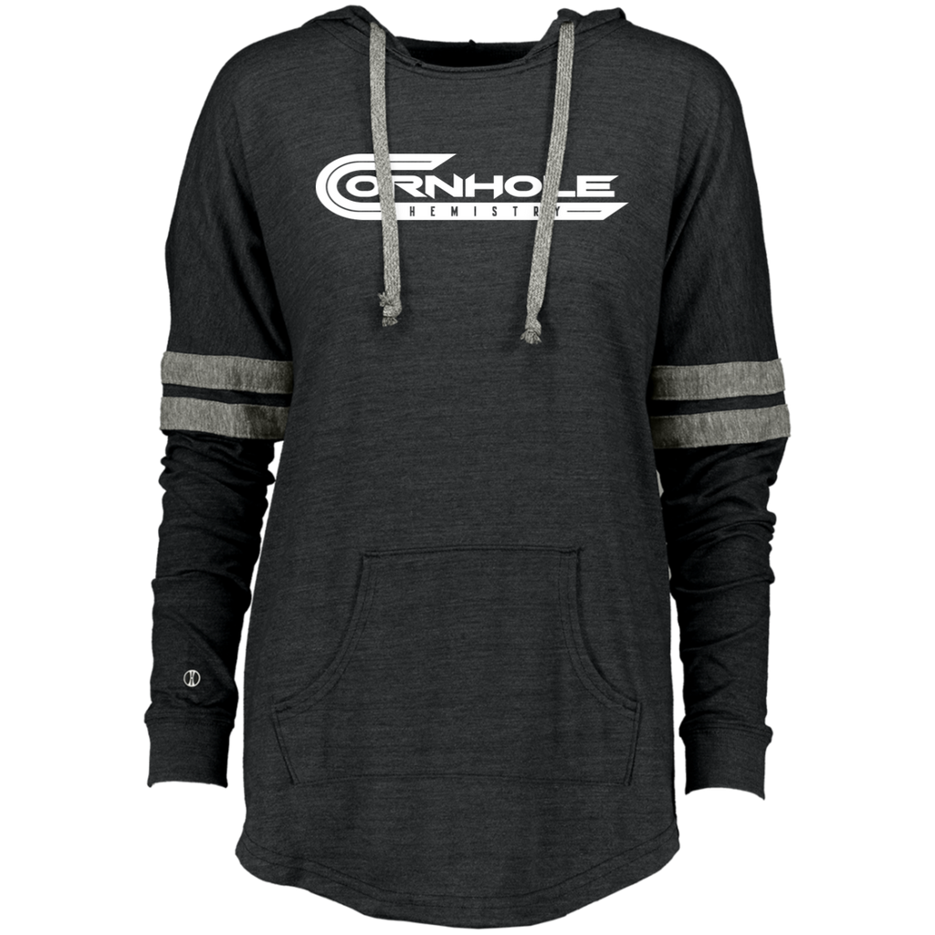 Cornhole Chemistry-Ladies Hooded Low Key Pullover