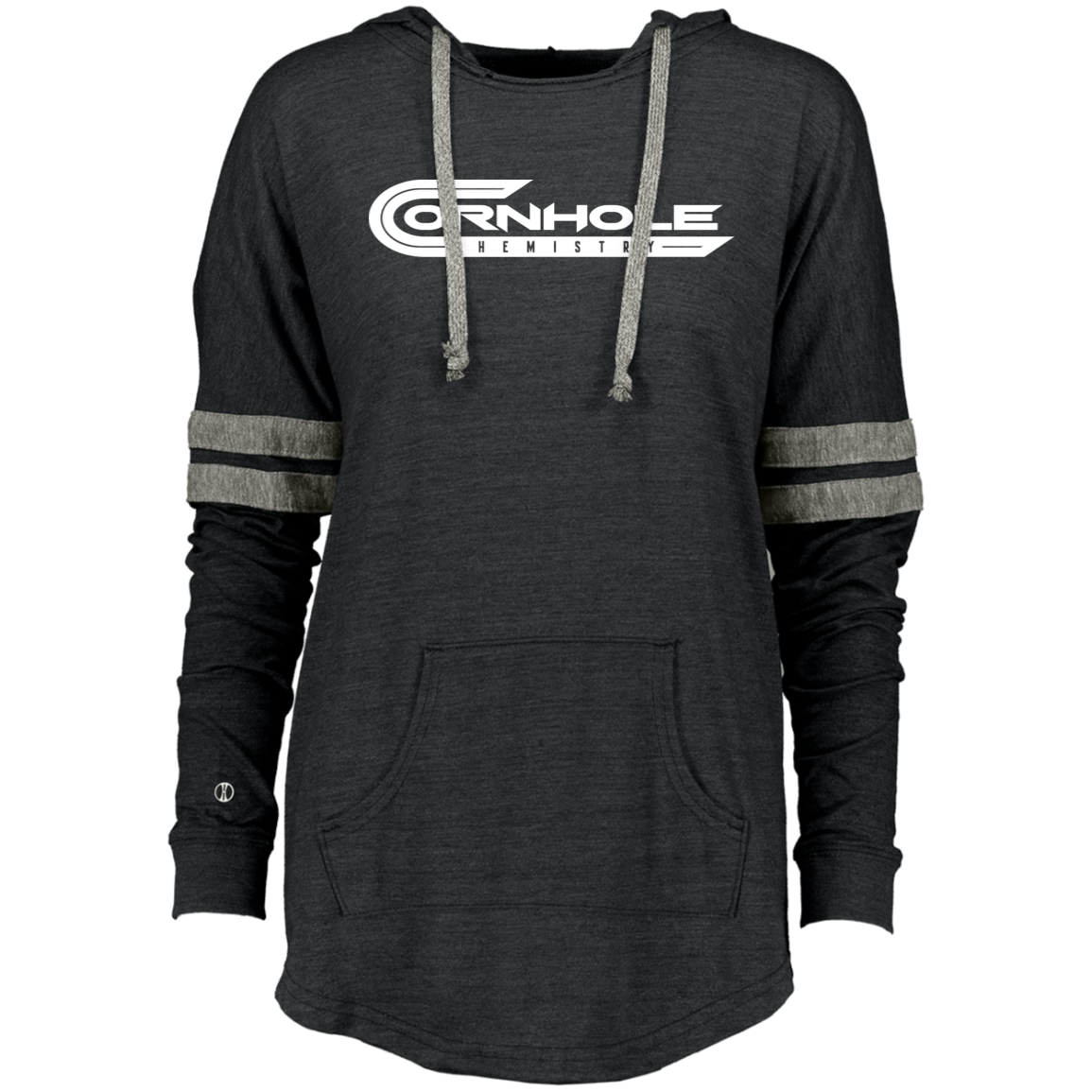 Cornhole Chemistry-Ladies Hooded Low Key Pullover