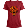 OCC SKULL 1 RED LST360 Ladies' Heather Scoop Neck Performance Tee