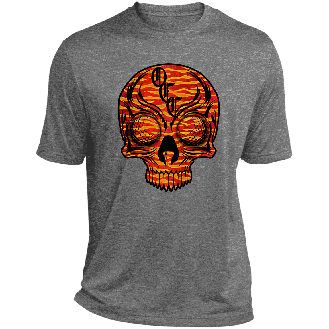 OCC SKULL 1 RED ST360 Heather Performance Tee