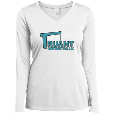 truant final polo LST353LS Ladies’ Long Sleeve Performance V-Neck Tee