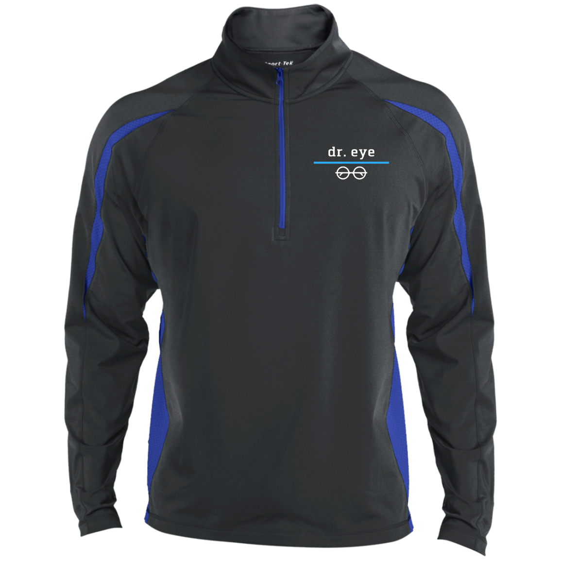 Dr. Eye-Men's Sport Wicking Colorblock 1/2 Zip