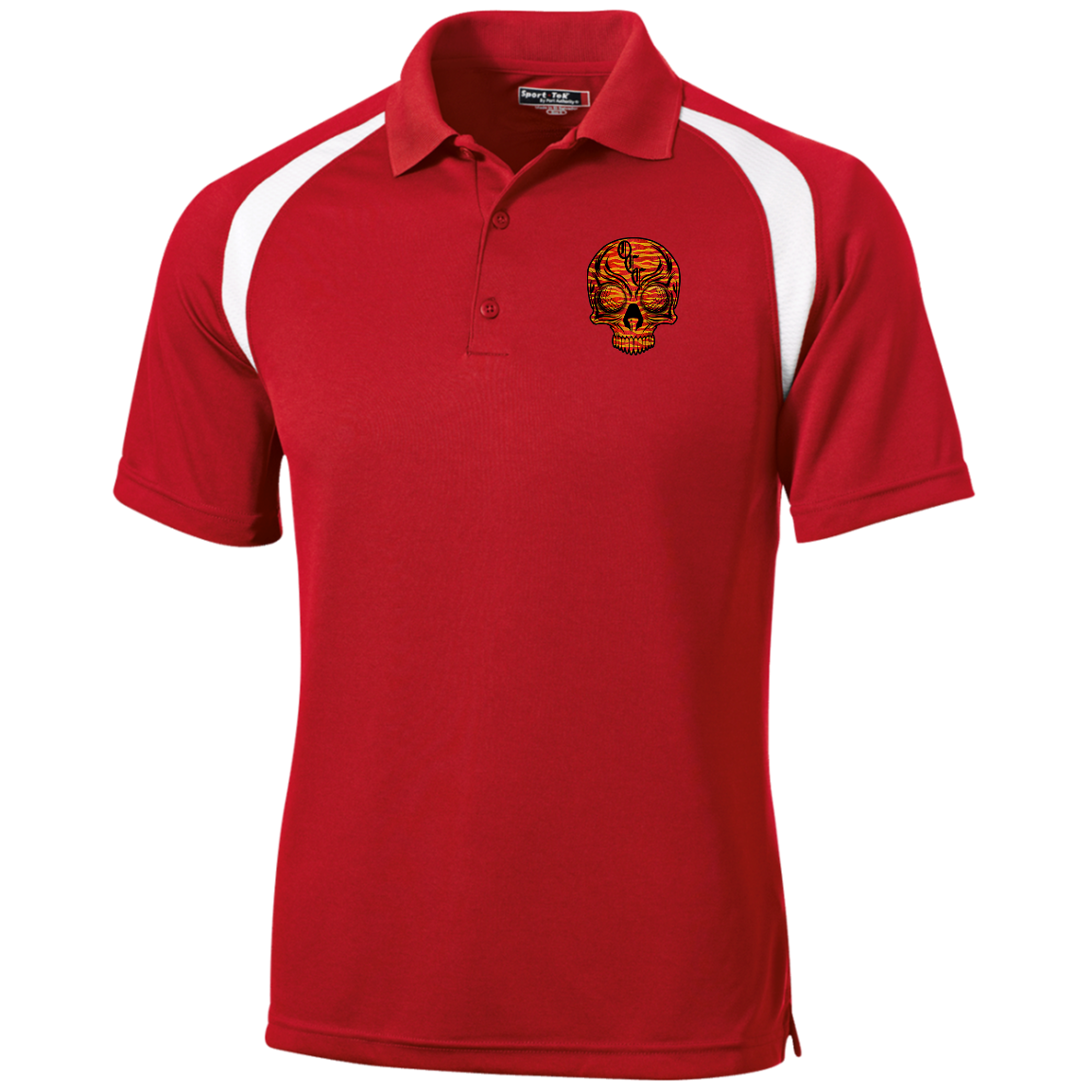 OCC SKULL 1 RED T476 Moisture-Wicking Tag-Free Golf Shirt