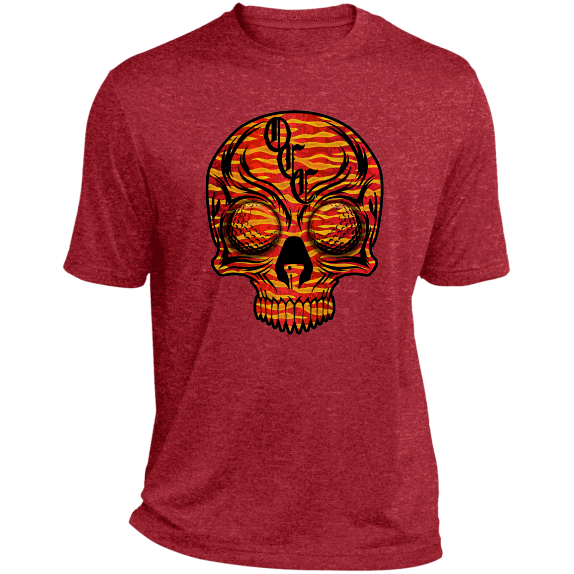 OCC SKULL 1 RED ST360 Heather Performance Tee