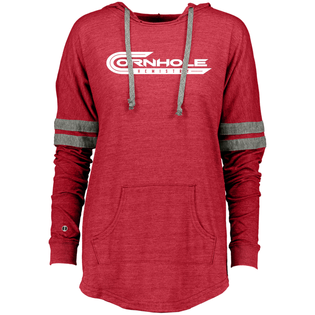 Cornhole Chemistry-Ladies Hooded Low Key Pullover