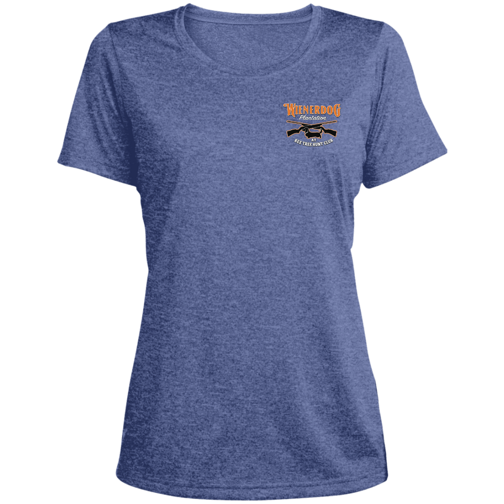 Wienerdog-LST360 Ladies' Heather Scoop Neck Performance Tee