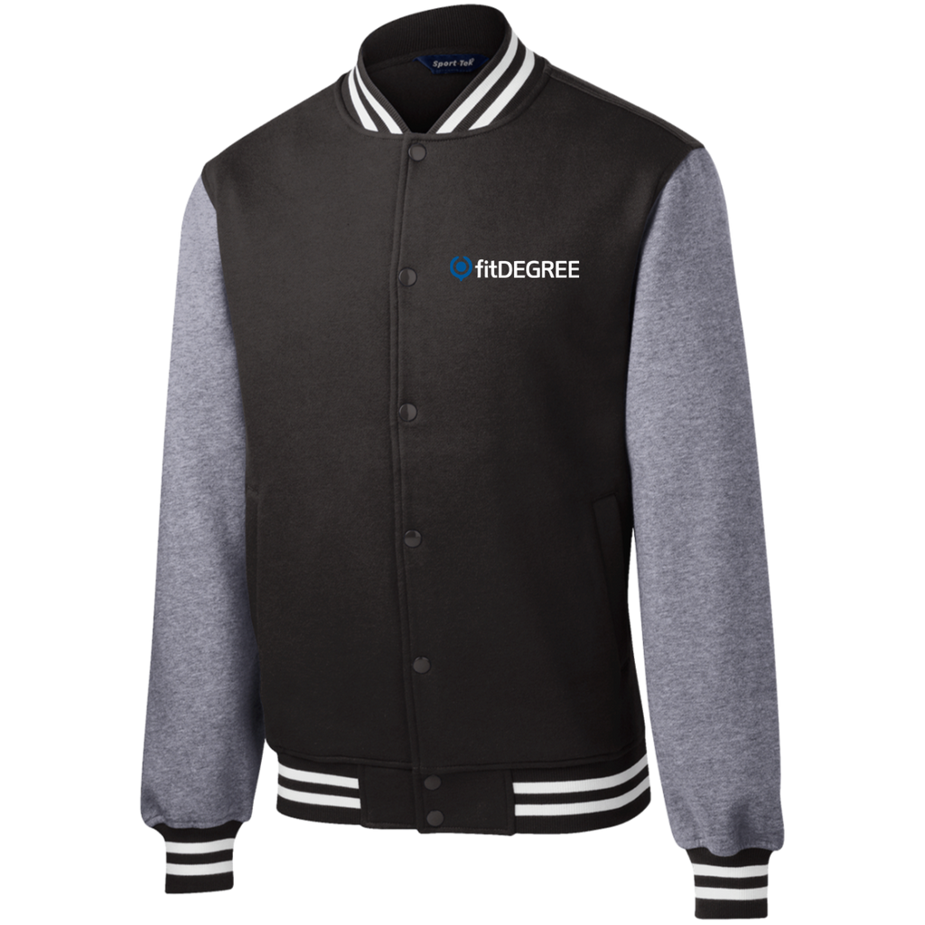 FitDegreeCustCatEMB fitDEGREE-Fleece Letterman Jacket