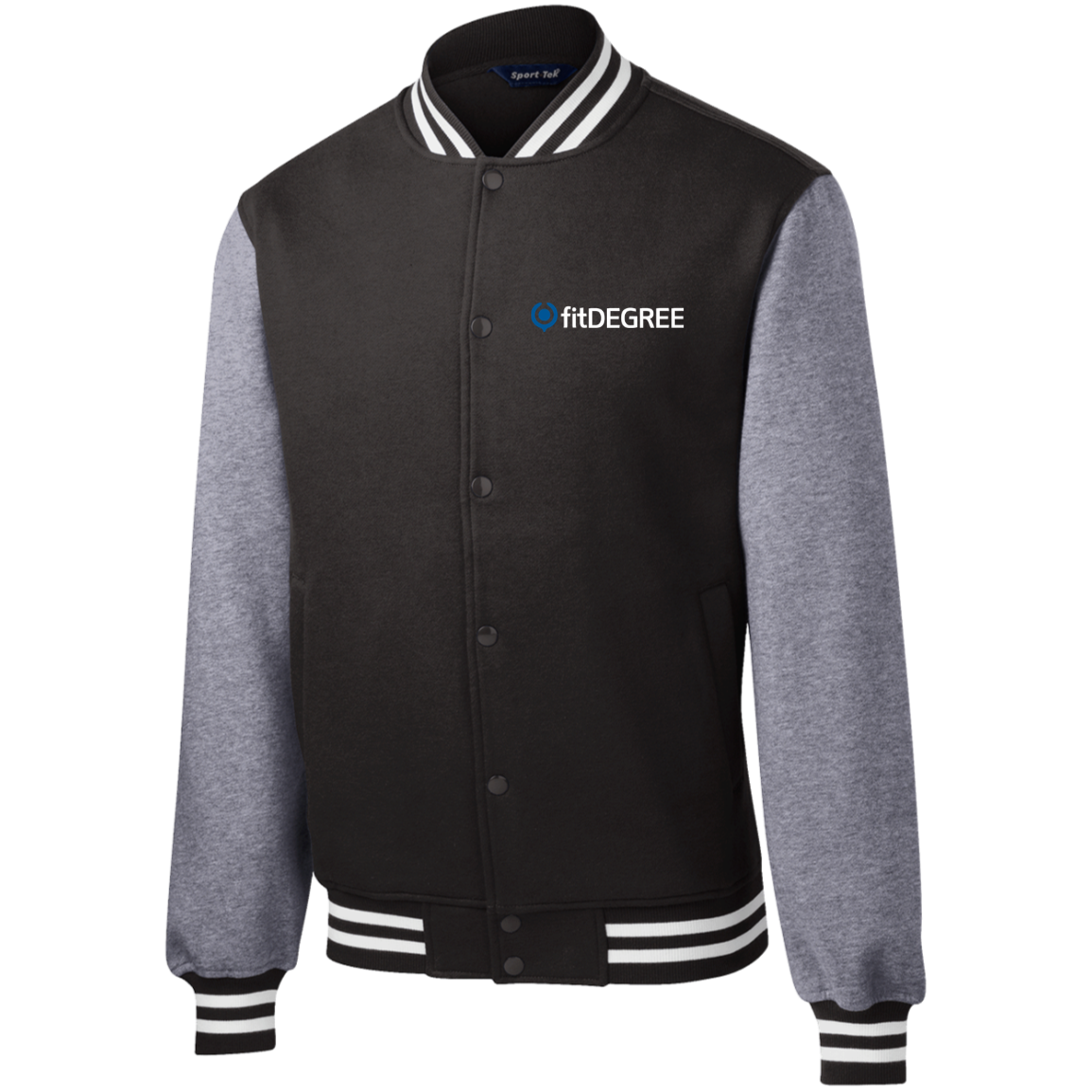 FitDegreeCustCatEMB fitDEGREE-Fleece Letterman Jacket