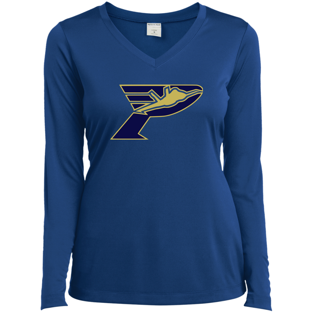 Pima Pilots-Ladies’ Long Sleeve Performance V-Neck Tee