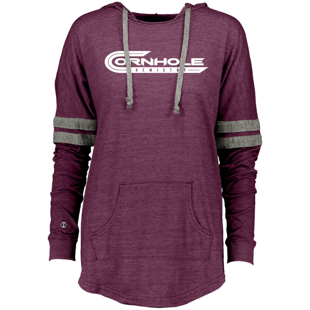 Cornhole Chemistry-Ladies Hooded Low Key Pullover