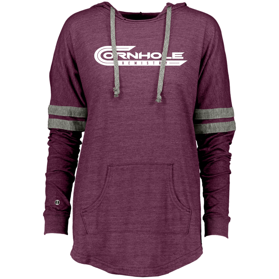Cornhole Chemistry-Ladies Hooded Low Key Pullover