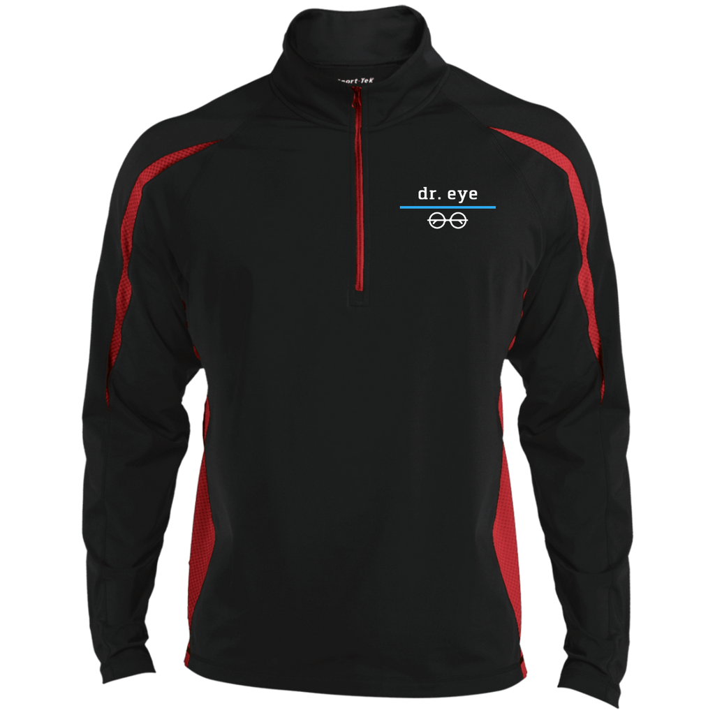 Dr. Eye-Men's Sport Wicking Colorblock 1/2 Zip