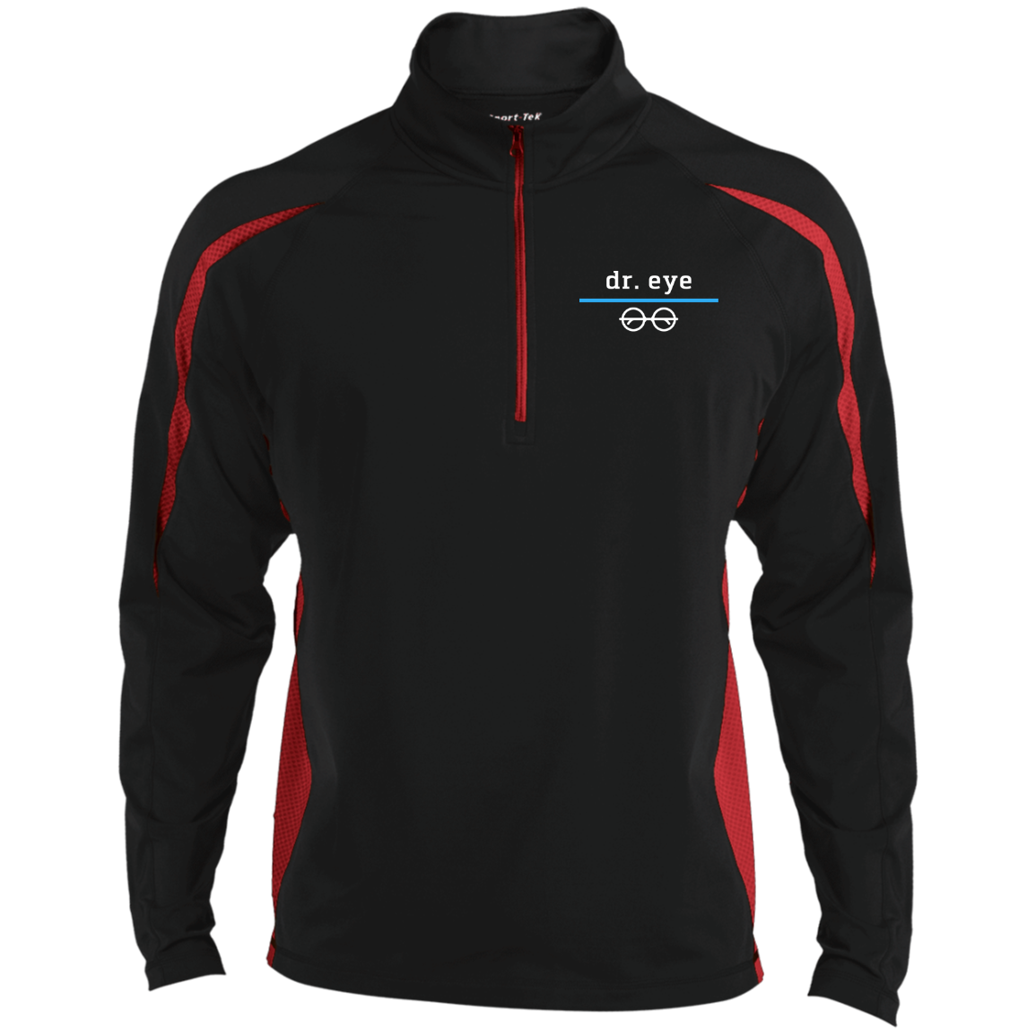 Dr. Eye-Men's Sport Wicking Colorblock 1/2 Zip