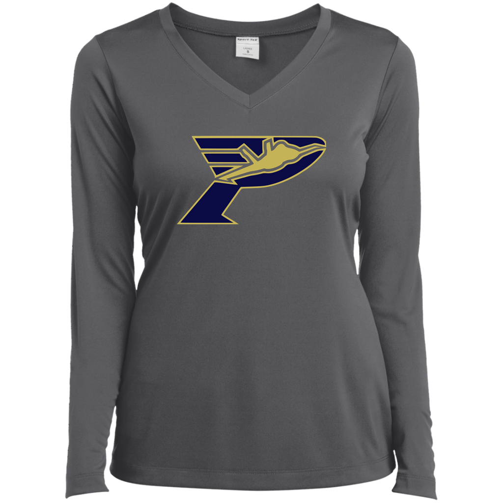 Pima Pilots-Ladies’ Long Sleeve Performance V-Neck Tee