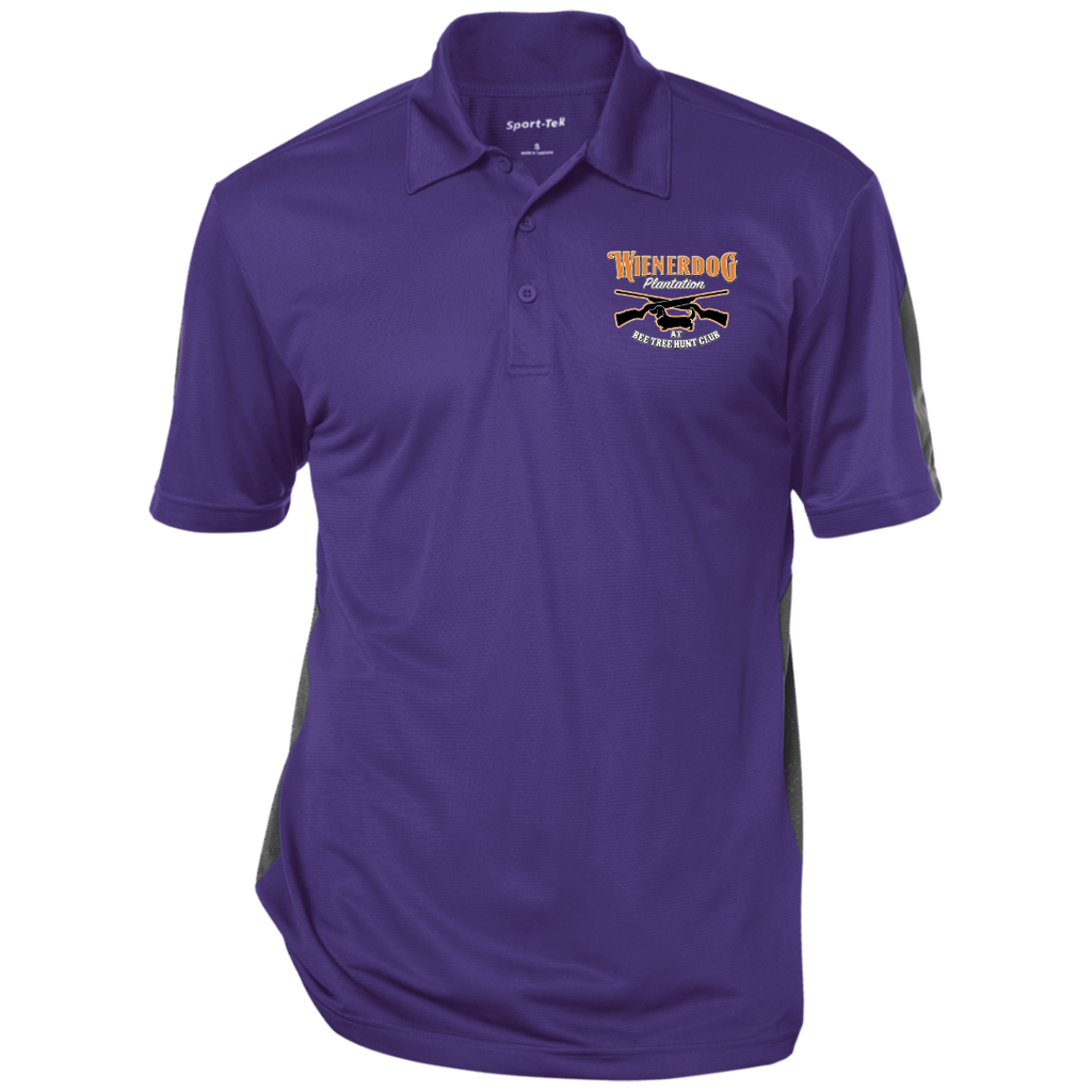 wienerdog polo ST695 Performance Textured Three-Button Polo