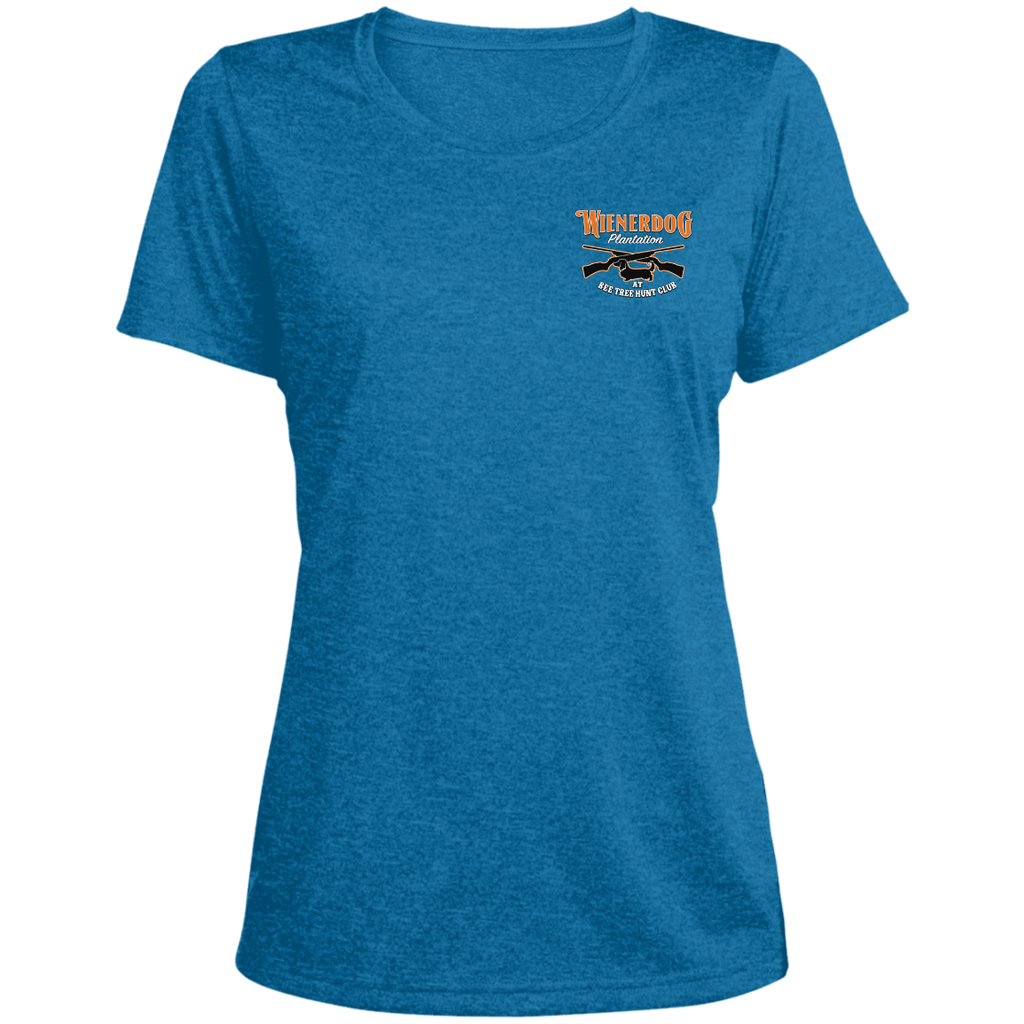 Wienerdog-LST360 Ladies' Heather Scoop Neck Performance Tee