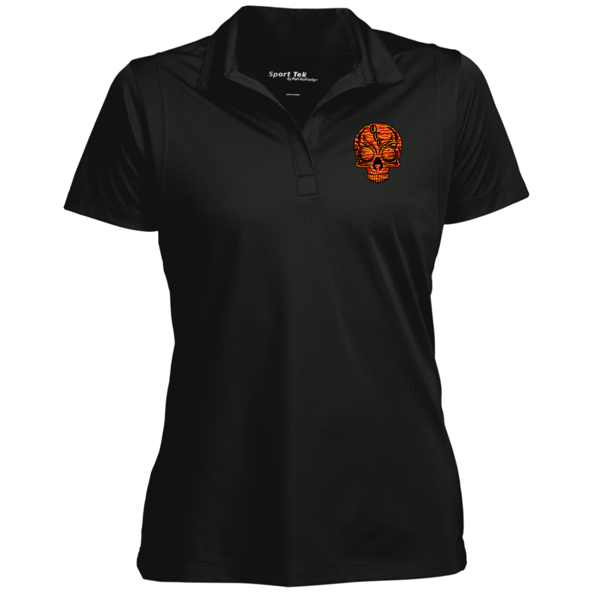 OCC SKULL 1 RED LST650 Ladies' Micropique Sport-Wick® Polo