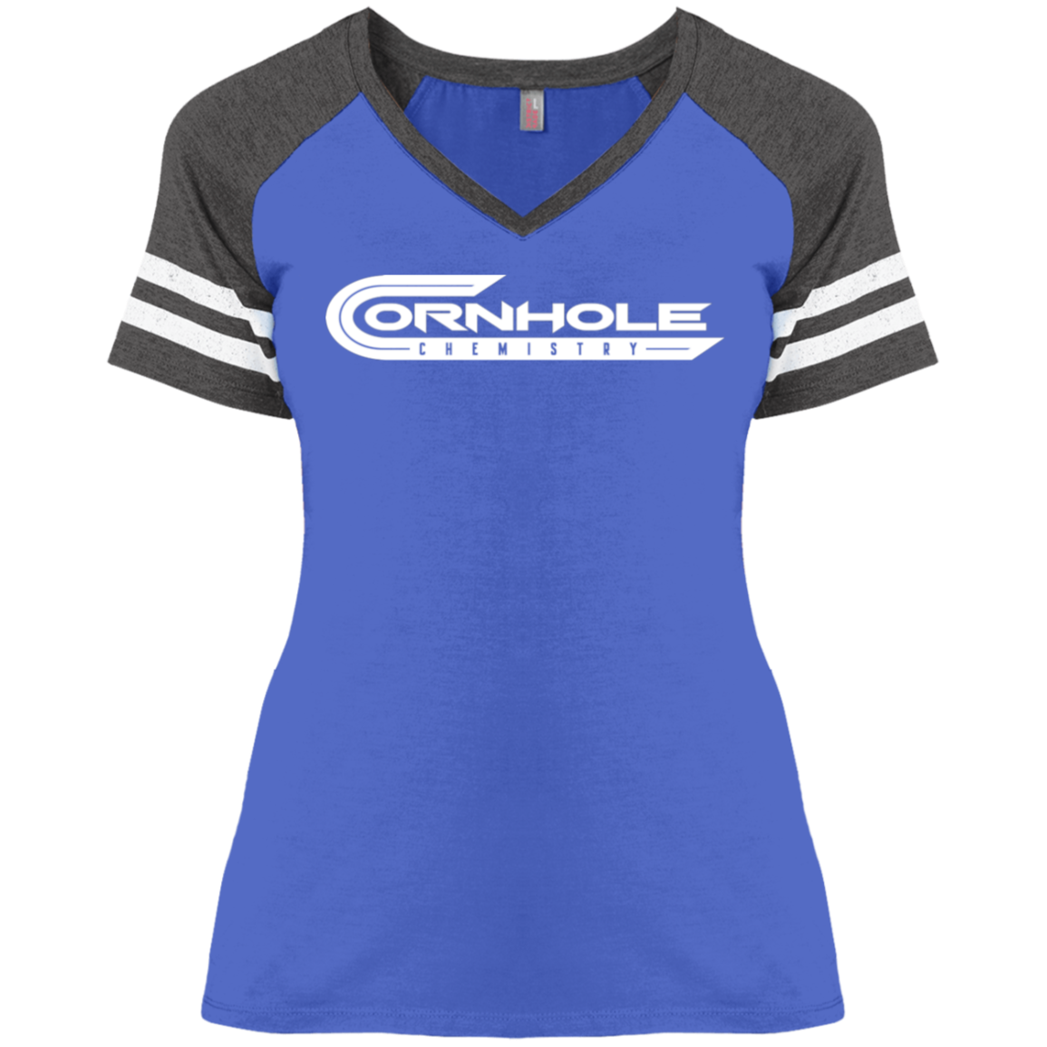 Cornhole Chemistry-Ladies' Game V-Neck T-Shirt