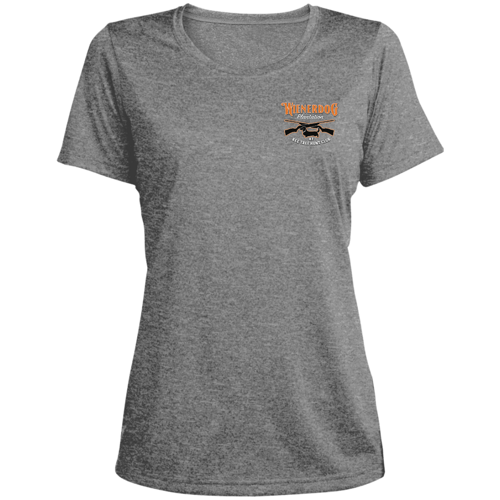 Wienerdog-LST360 Ladies' Heather Scoop Neck Performance Tee