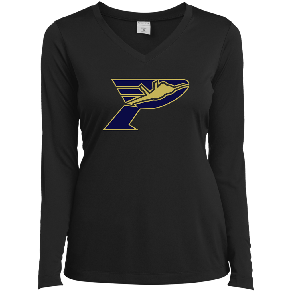 Pima Pilots-Ladies’ Long Sleeve Performance V-Neck Tee