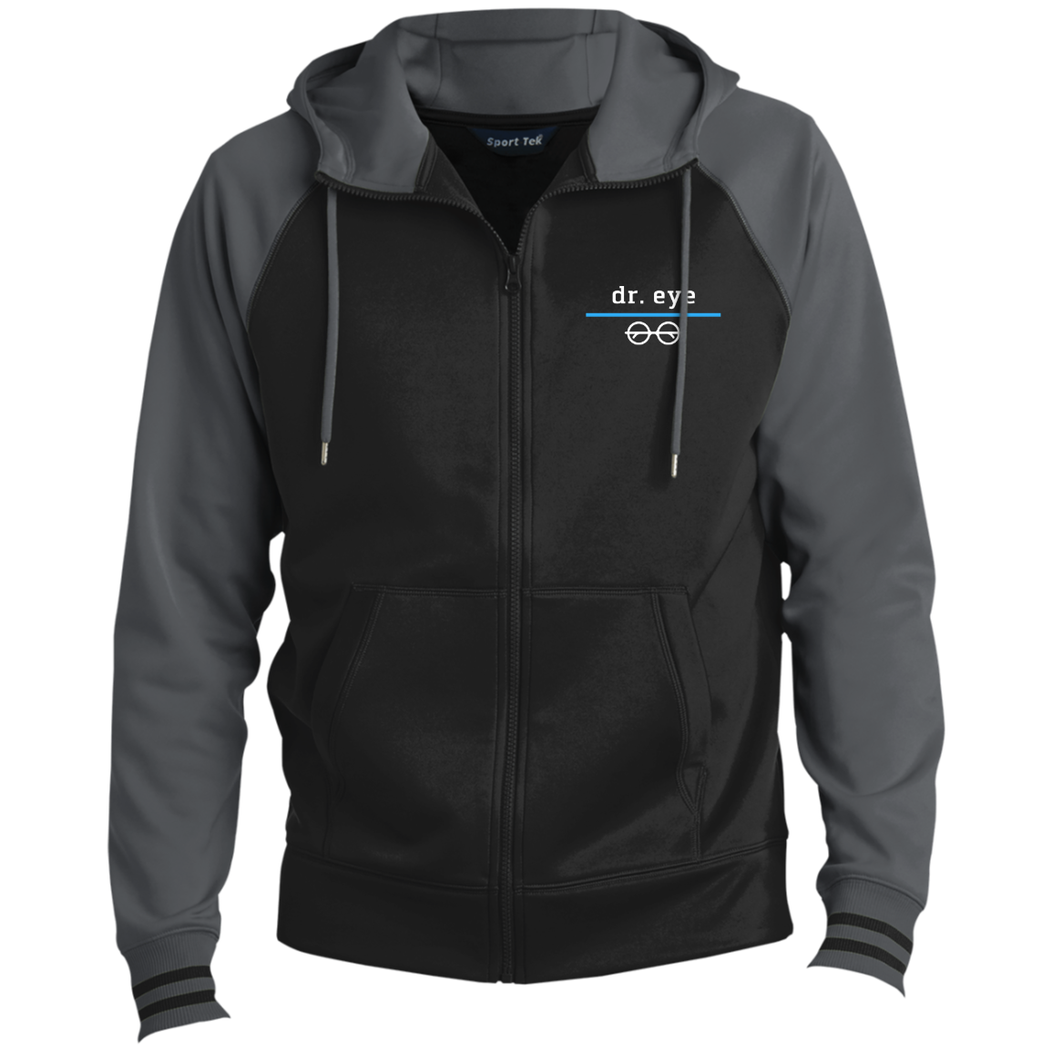 Dr. Eye-Men's Sport-Wick® Full-Zip Hooded Jacket