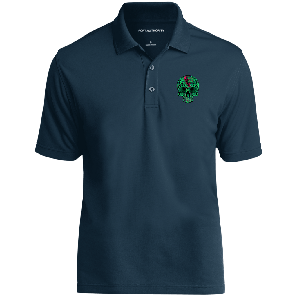 OCC SKULL 1 GRN K110 Dry Zone UV Micro-Mesh Polo