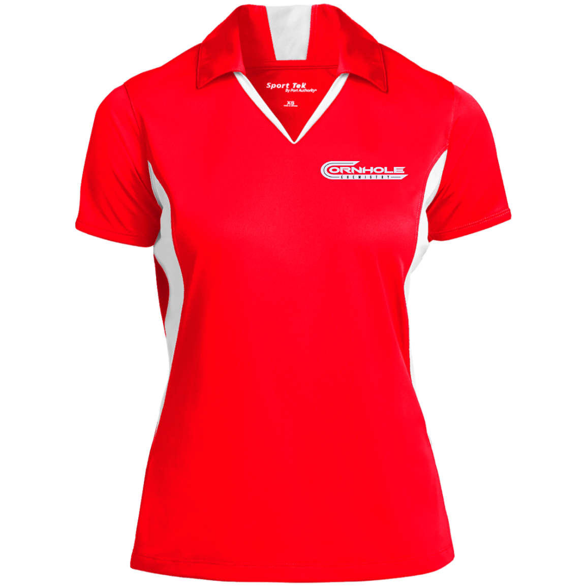 Cornhole Chemistry-Ladies' Colorblock Performance Polo