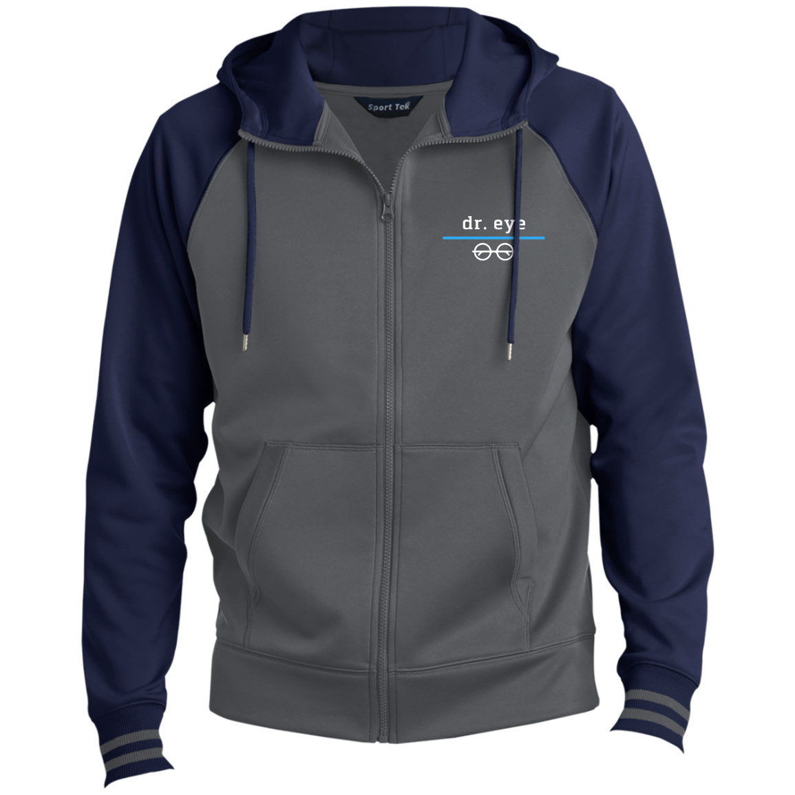 Dr. Eye-Men's Sport-Wick® Full-Zip Hooded Jacket