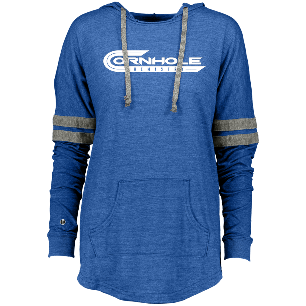 Cornhole Chemistry-Ladies Hooded Low Key Pullover