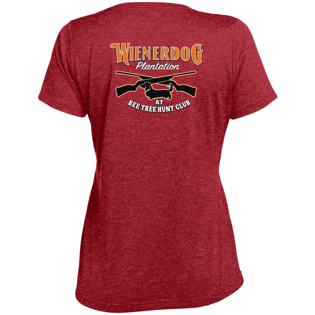 Wienerdog-LST360 Ladies' Heather Scoop Neck Performance Tee