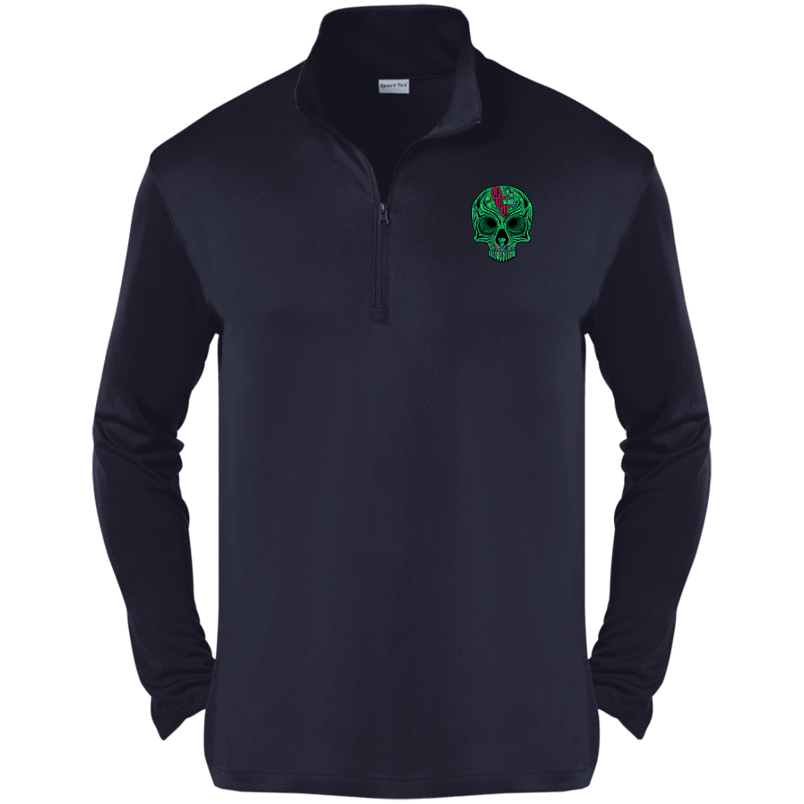 OCC SKULL 1 GRN ST357 Competitor 1/4-Zip Pullover