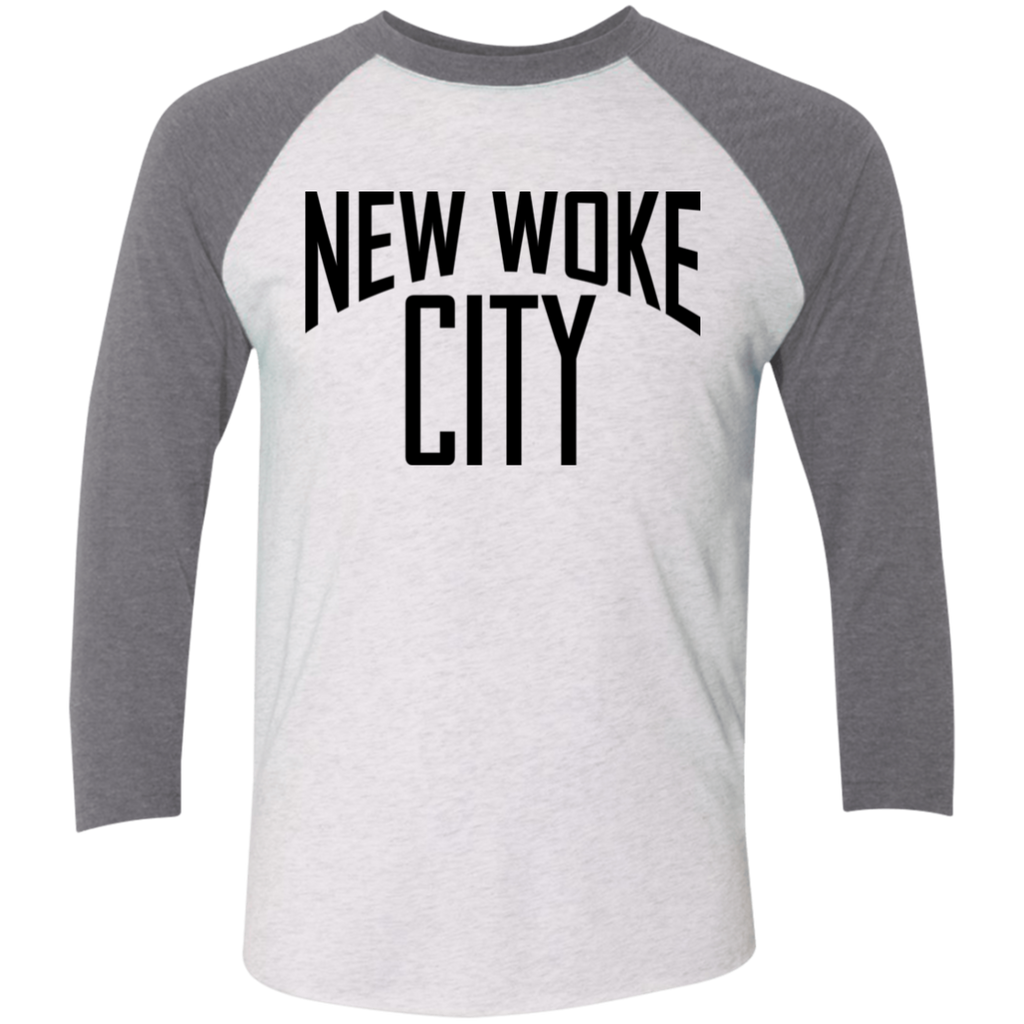 New Woke City-Next Level 6051 Tri-Blend 3/4 Sleeve Raglan T