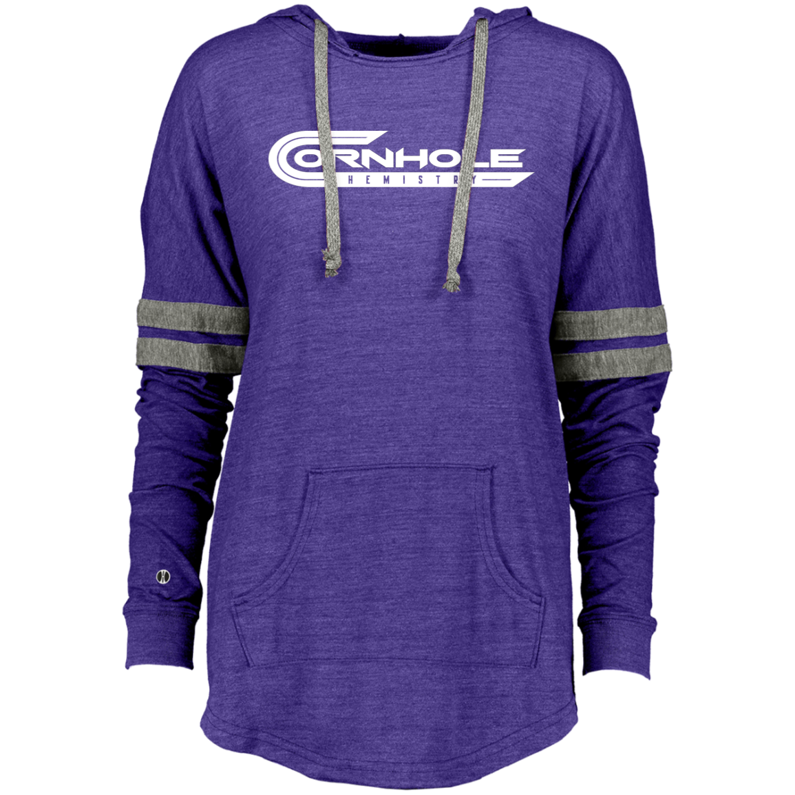 Cornhole Chemistry-Ladies Hooded Low Key Pullover