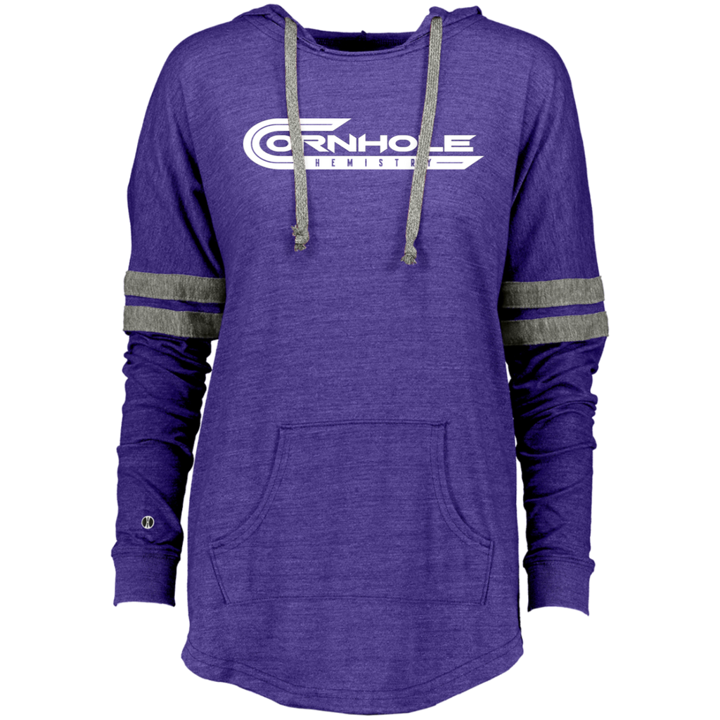 Cornhole Chemistry-Ladies Hooded Low Key Pullover