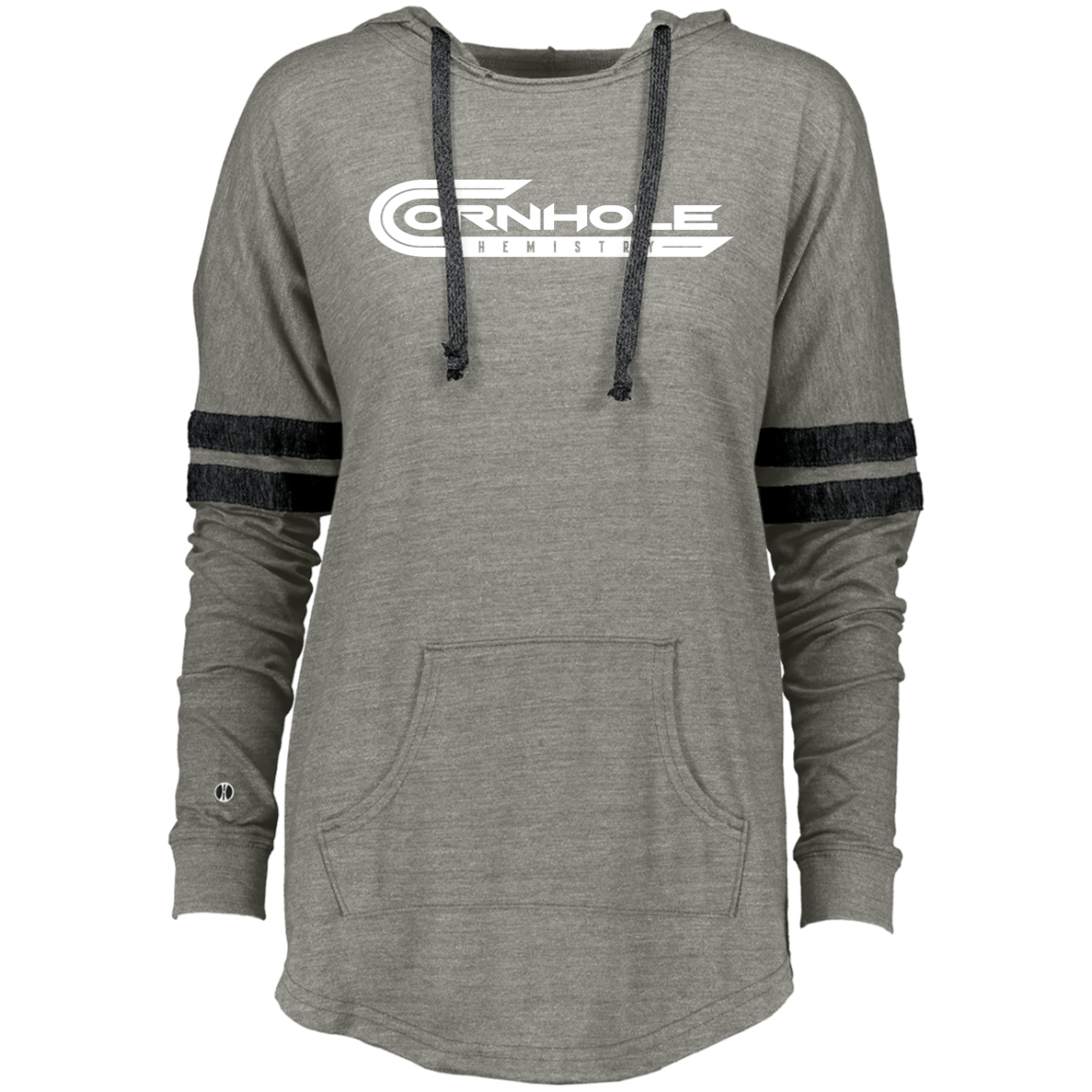 Cornhole Chemistry-Ladies Hooded Low Key Pullover