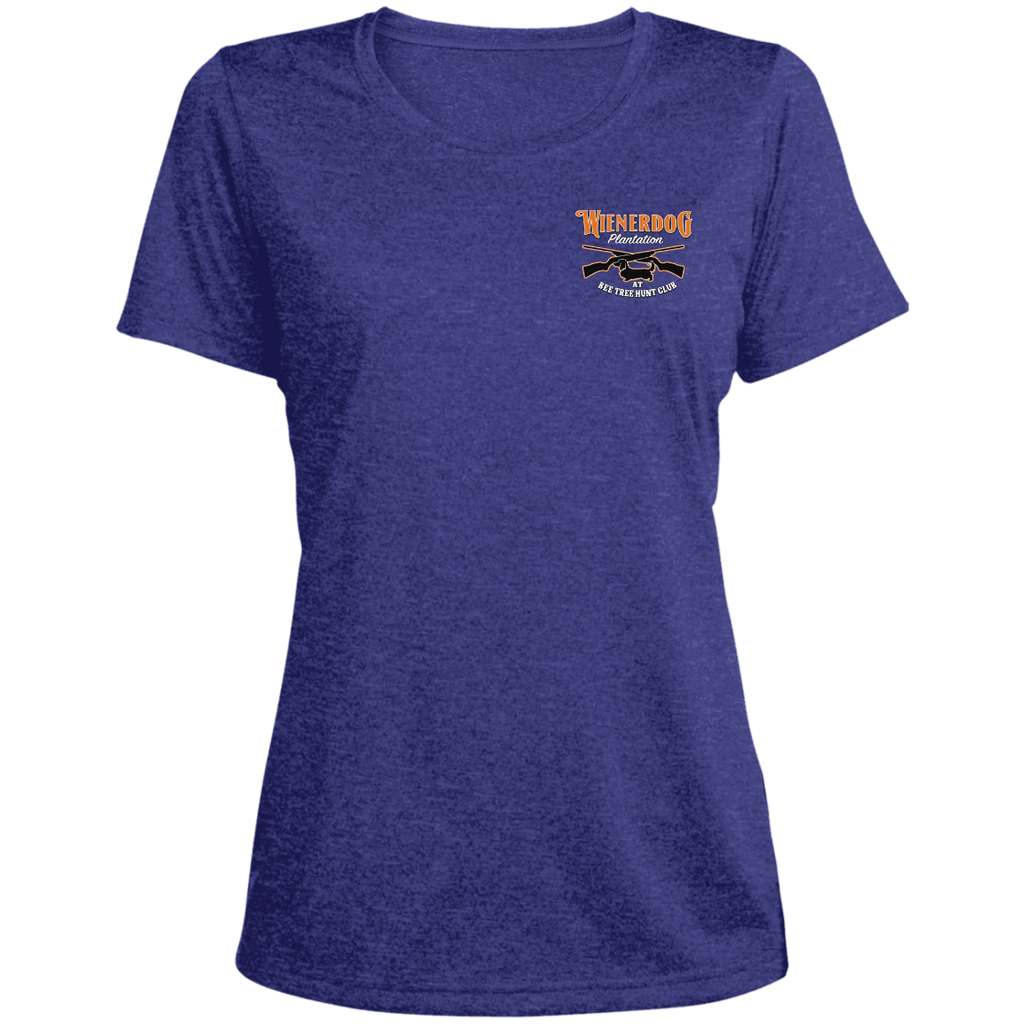 Wienerdog-LST360 Ladies' Heather Scoop Neck Performance Tee