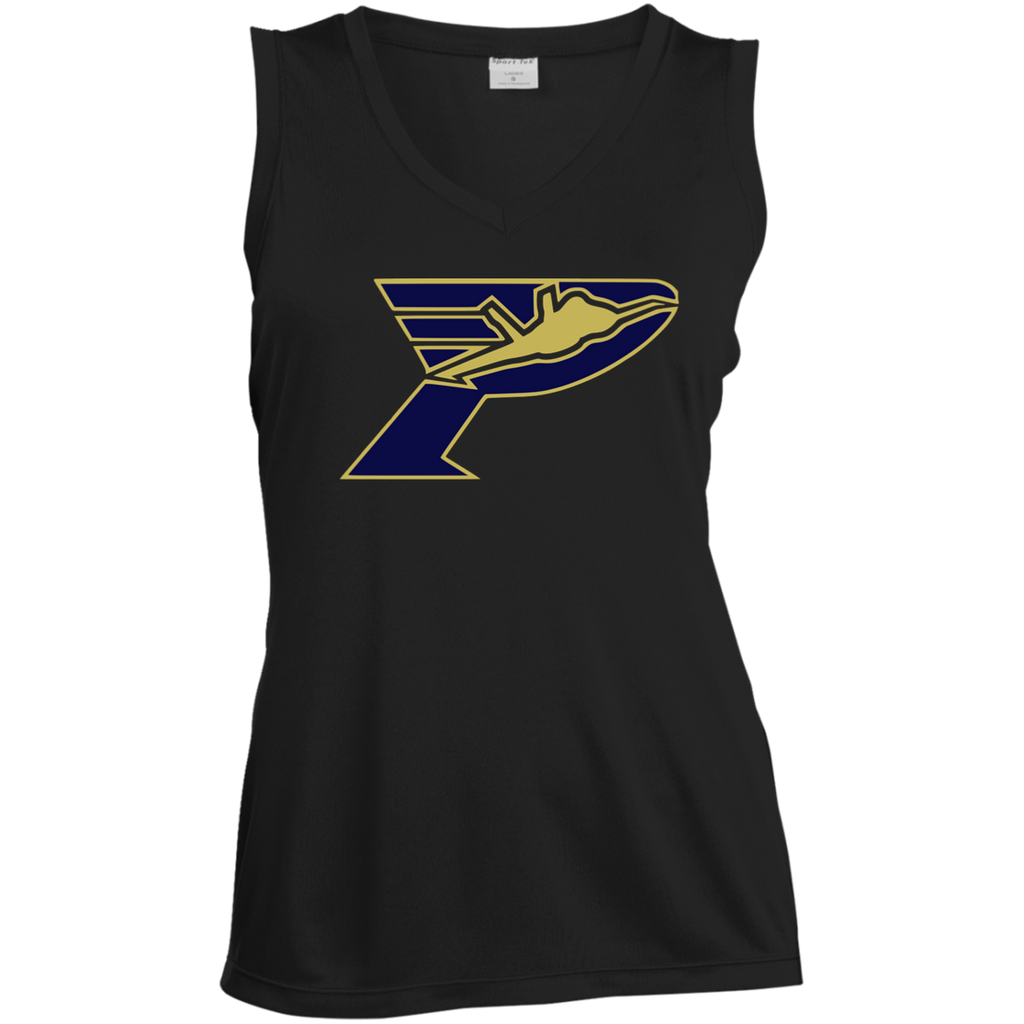 Pima Pilots-Ladies' Sleeveless V-Neck Performance Tee