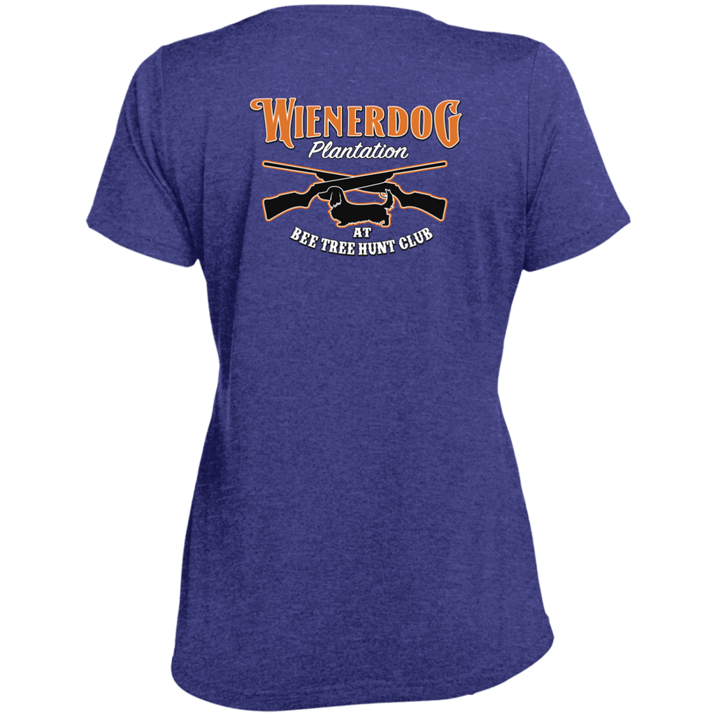 Wienerdog-LST360 Ladies' Heather Scoop Neck Performance Tee