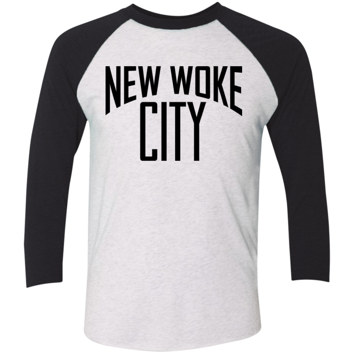 New Woke City-Next Level 6051 Tri-Blend 3/4 Sleeve Raglan T