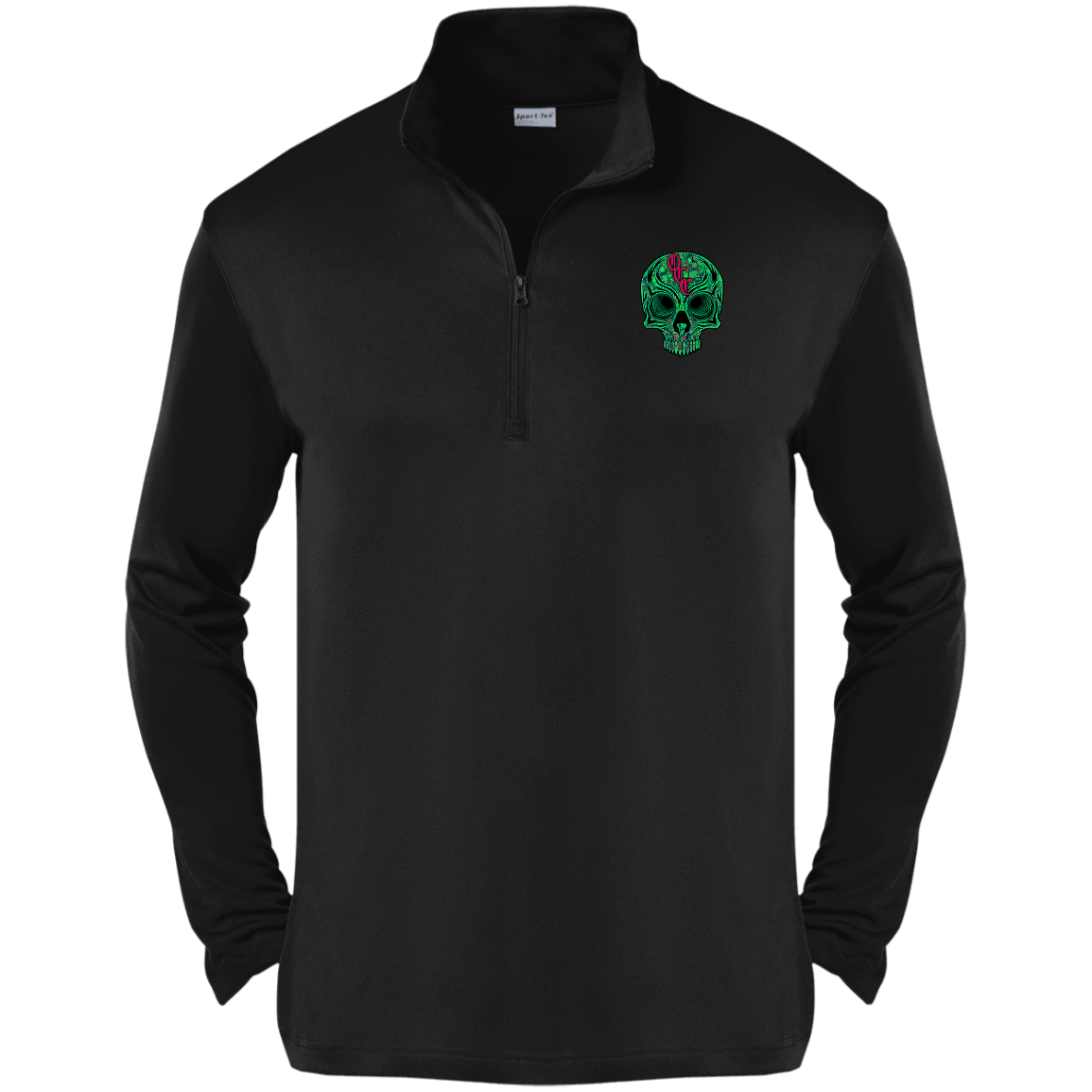 OCC SKULL 1 GRN ST357 Competitor 1/4-Zip Pullover