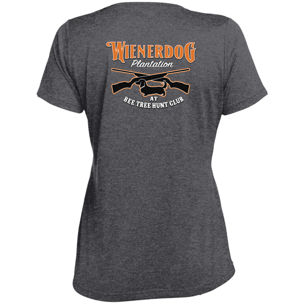 Wienerdog-LST360 Ladies' Heather Scoop Neck Performance Tee