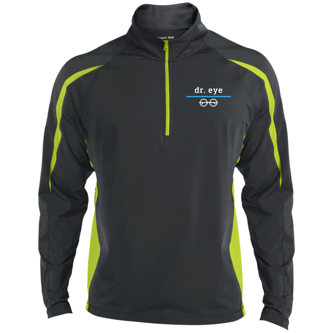 Dr. Eye-Men's Sport Wicking Colorblock 1/2 Zip