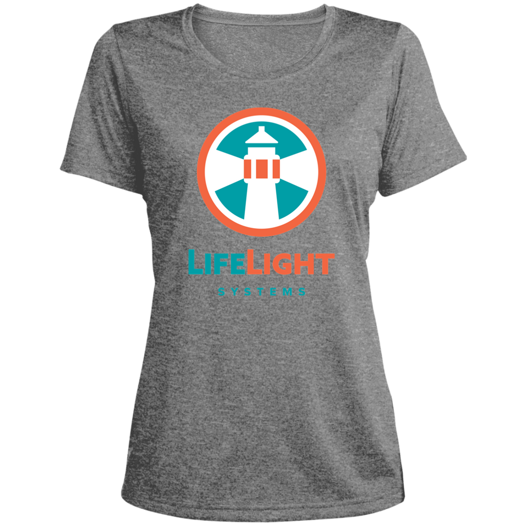 LST360 Ladies' Heather Scoop Neck Performance Tee
