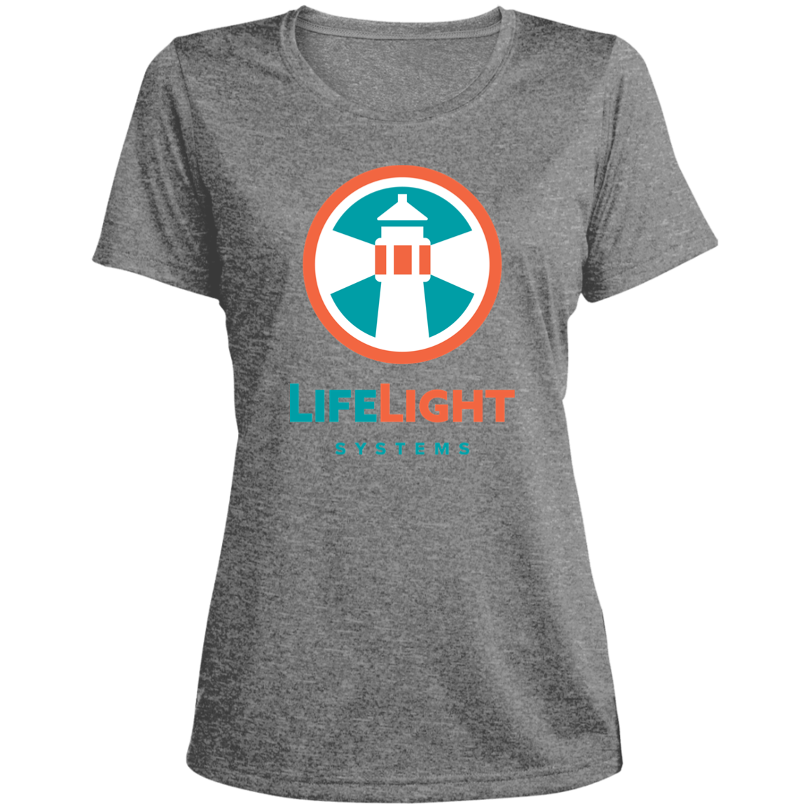 LST360 Ladies' Heather Scoop Neck Performance Tee